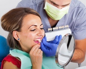 Dental veneer shade determination